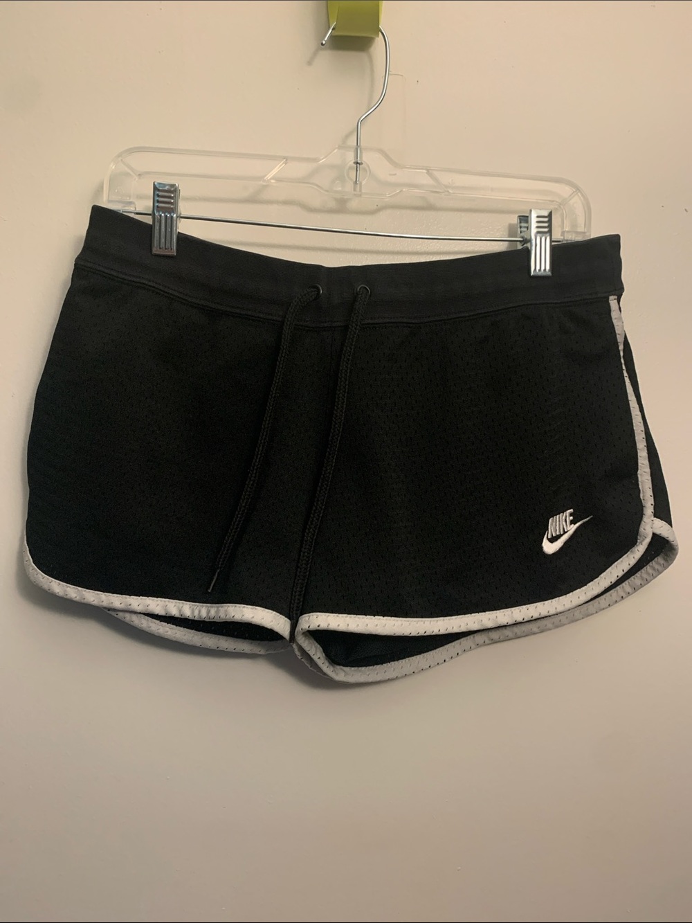 Nike Women's Black Athletic Shorts with White Trim